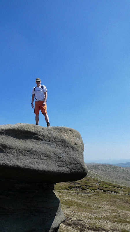 Ed on Edale Rocks, Photo by Mike Goodyer